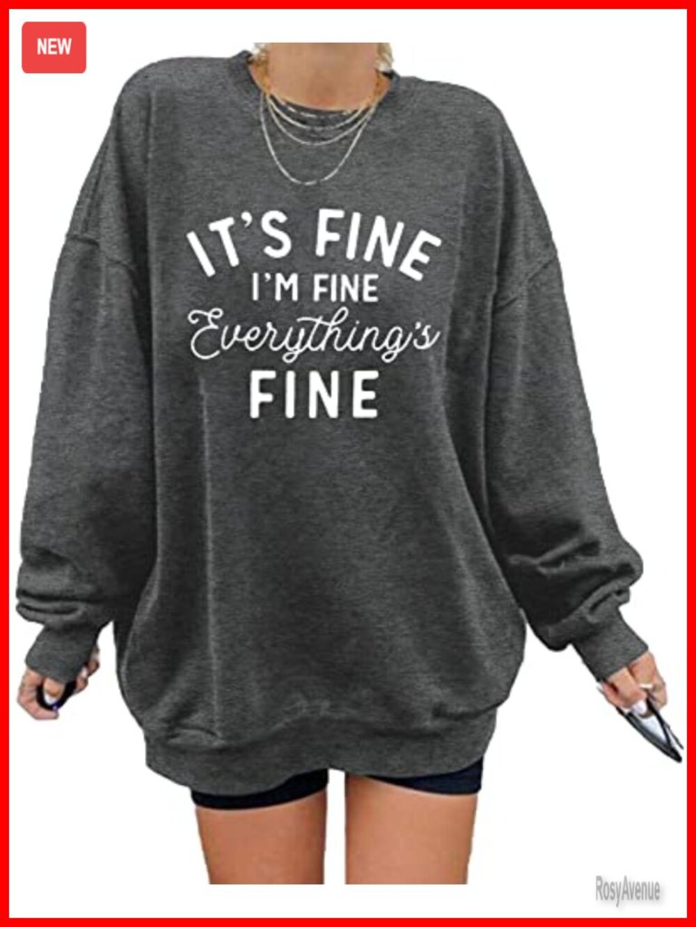 Oversized Sweatshirt Women Funny Saying Graphic Pullover Fall Casual Top